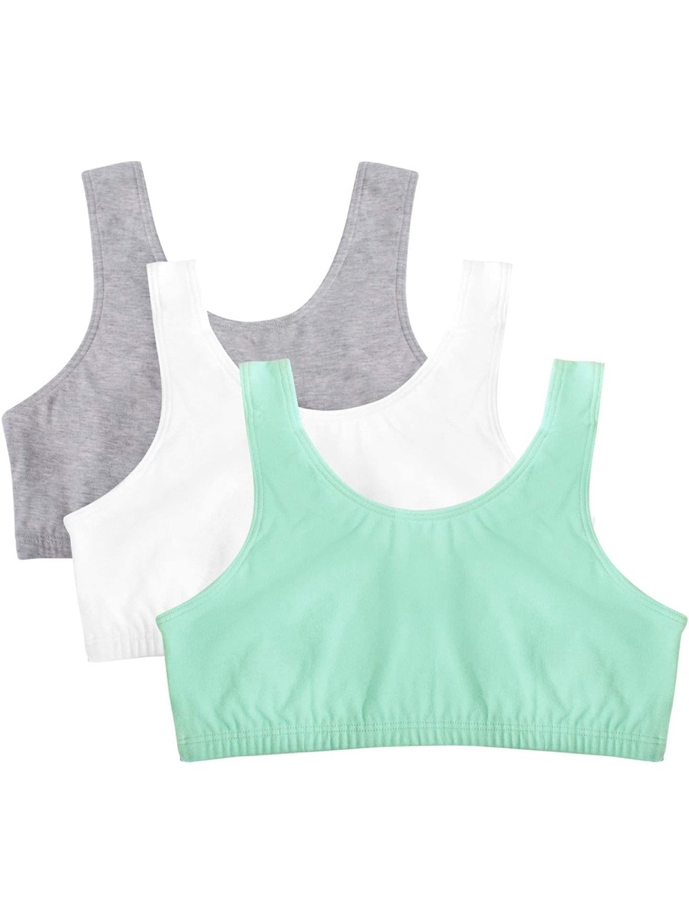 Fruit of the Loom Women's Scoop Tank bras set of 3